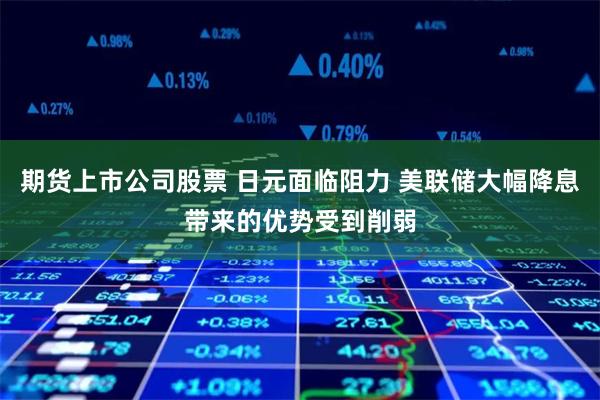 期货上市公司股票 日元面临阻力 美联储大幅降息带来的优势受到削弱