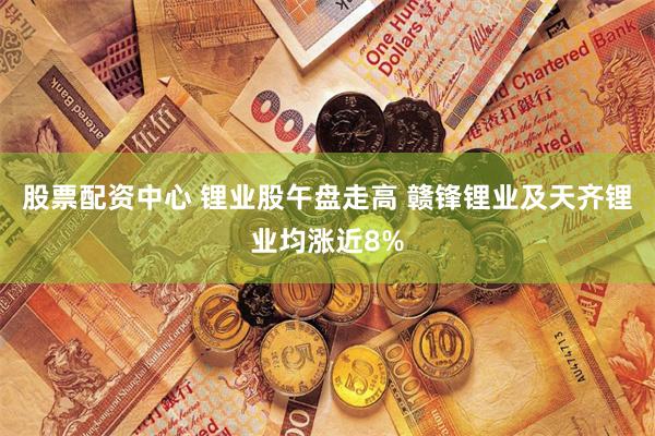 股票配资中心 锂业股午盘走高 赣锋锂业及天齐锂业均涨近8%